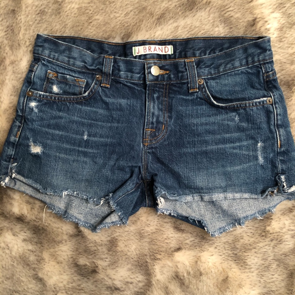 J Brand Leon Distressed Blue Jean Shorts